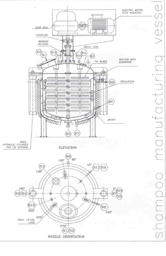 shampoo mixing vessel shampoo mixing vessel